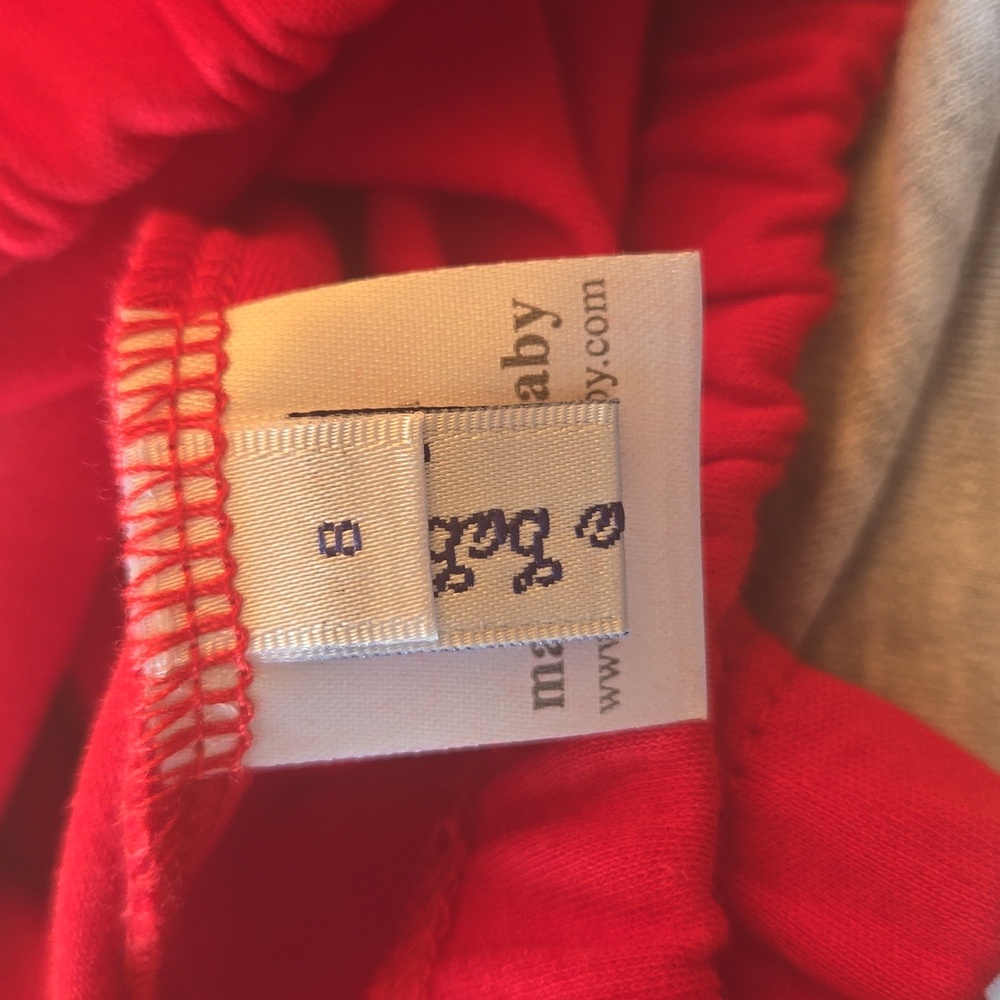 NWOT Magnolia Baby Unisex Size 8 And Size 10 Pajamas Red and Gray - Picture 4 of 12